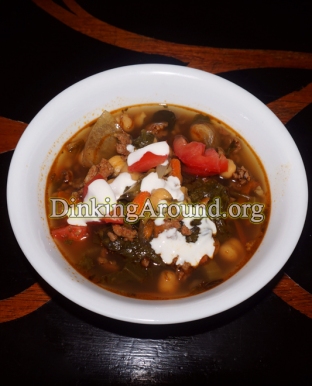 For Recipe Click Here - Spanish Popeye Soup (Chorizo Spinach Soup)
