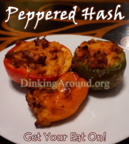 For Recipe Click Here - Peppered Hash (Southwestern Chorizo N Hash Stuffed Peppers)
